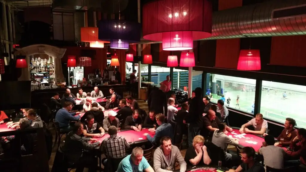 Poker evenement in de achterzaal bij Partycentrum Galgenwaard